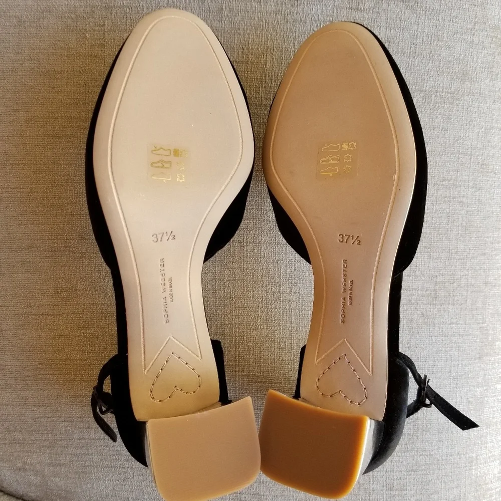 NIB Sophia Webster Black Velvet Tiara Royalty Pump